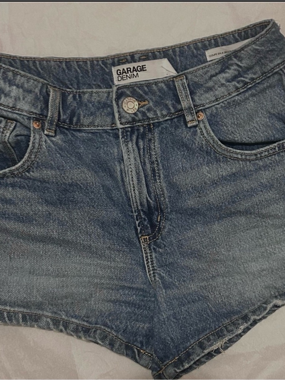 Garage Women's A Line Relaxed High-Rise Blue Jean Shorts